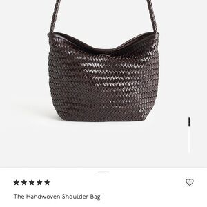 Madewell Dark Brown Handwoven Tote